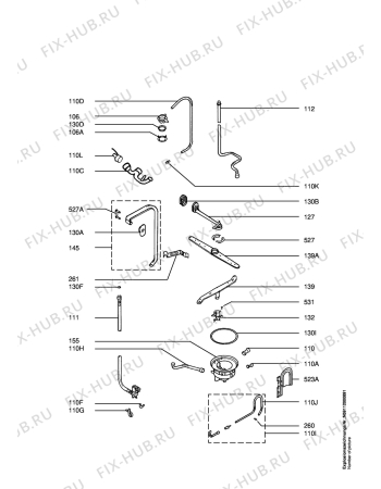 Взрыв-схема посудомоечной машины Aeg FAV33050IW - Схема узла Hydraulic System 272